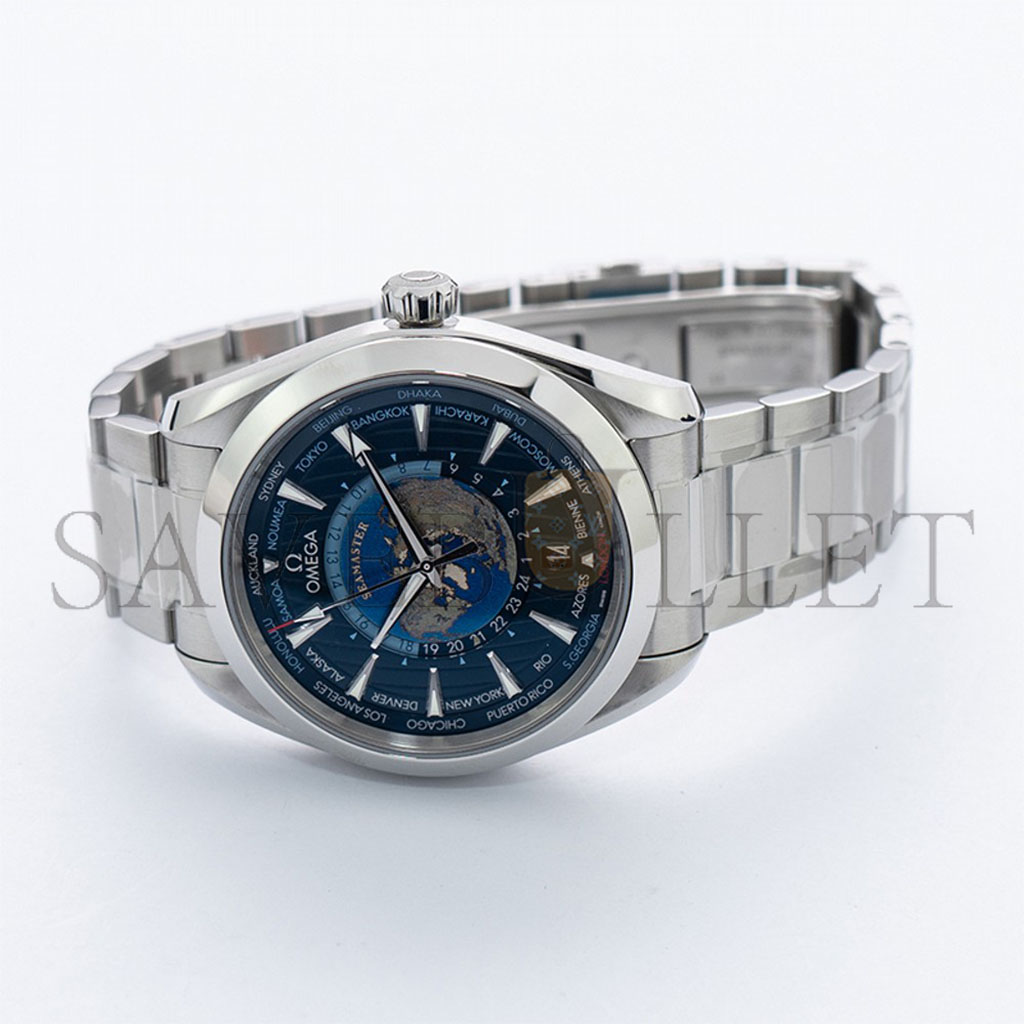 om**a seamaster aqua terra auT0matic blue dial watch 220.10.43.22.03.001